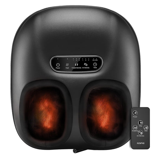 Shiatsu Foot Massager with Heat for Neuropathy Tired Foot Blood Circulation, FSA HSA Eligible,Black,Fathers Day & Birthday Gifts for Mom Dad Men